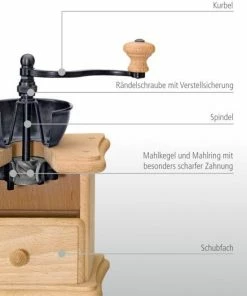 Zassenhaus Kaffeemühle Brasilia Buche Mahagoni -LEONARDO SHOP 040005 a 2