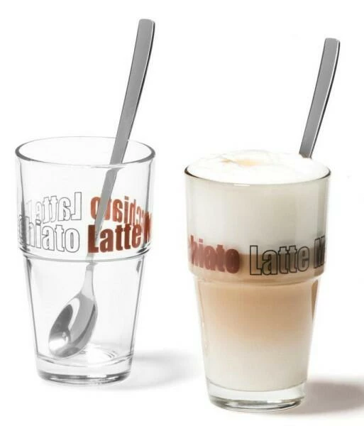 Leonardo Becher Latte Macchiato Mit Löffeln Solo, 2er Set 1 Leonardo Becher Latte Macchiato Mit Löffeln Solo, 2er Set