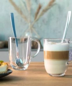 Leonardo 2 Latte Macchiato Tassen NAPOLI 380 Ml + 2 Löffel -LEONARDO SHOP 210 Leonardo Napoli 024217 Q