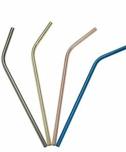 Lurch Trinkhalme Gebogen 4 Farben