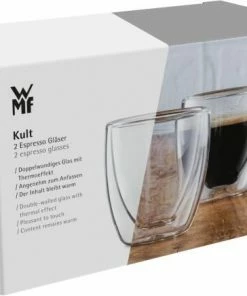 WMF Kult Doppelwandige Espressotassen Glas Set 2-teilig -LEONARDO SHOP 217 09 0138 2000 6000