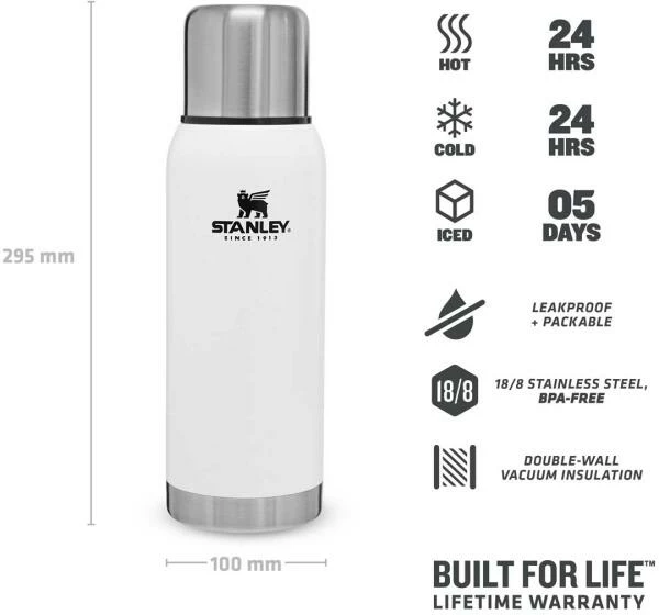 Stanley Adventure 1,0l, Weiß 5 Stanley Adventure 1,0l, Weiß – Bild 5