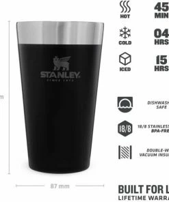 Stanley Adventure Pint 0,47l, Schwarz -LEONARDO SHOP 222 669401 web3