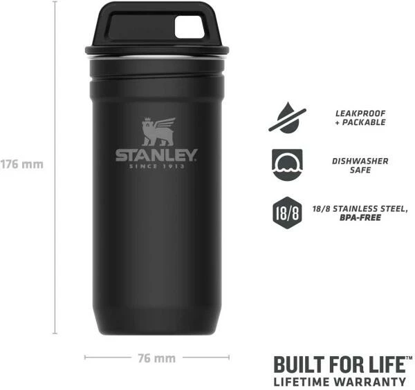Stanley Edelstahlbecher 4x59ml, Schwarz 4 Stanley Edelstahlbecher 4x59ml, Schwarz – Bild 4