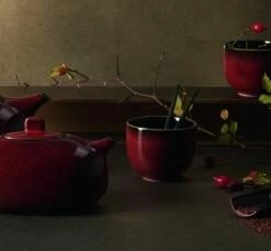 ASA Teeschale Kolibri In Chestnut -LEONARDO SHOP Kolibri RustyRed Teekannen