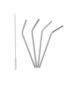 Lurch Trinkhalme Edelstahl, 4er Set